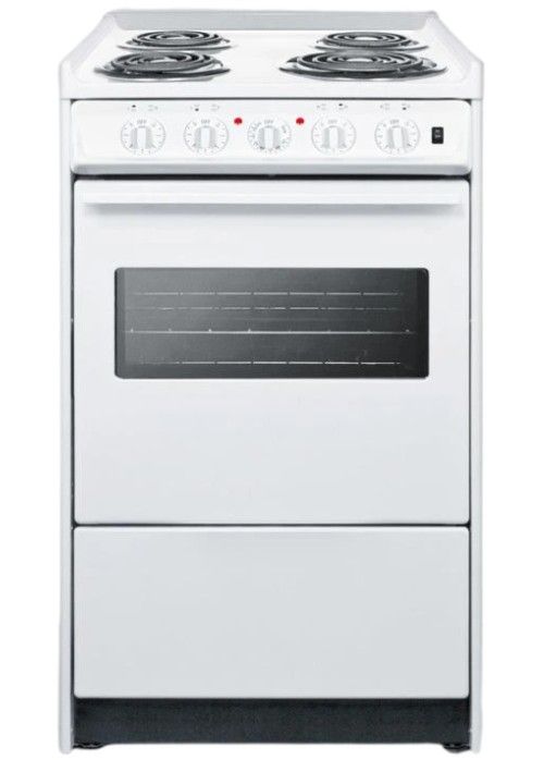 Summit® 20" White Slide-In Electric Range-0
