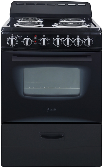 Avanti 24 Black Freestanding Electric Range BASCO Appliances Portland Lake Oswego OR