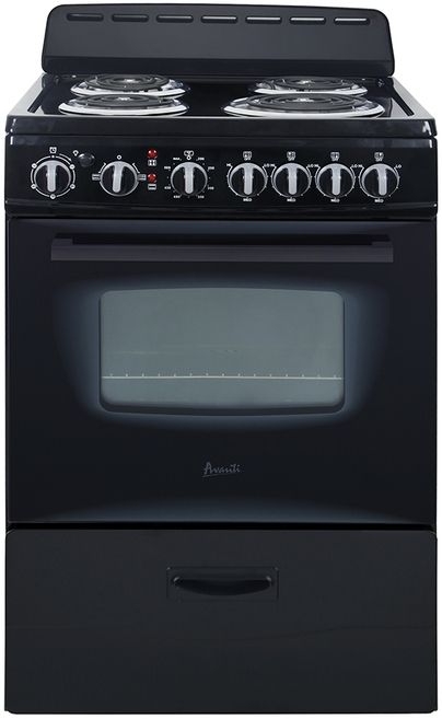 Avanti® 24" Black Freestanding Electric Range