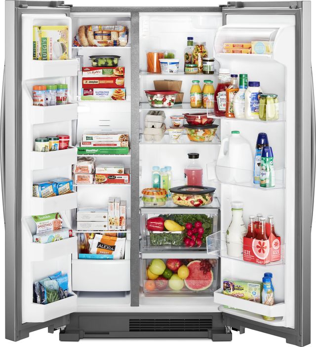 Réfrigérateur côte-à-côte de 36 po Whirlpool® de 25.1 pi³ - Acier inoxydable monochromatique-4