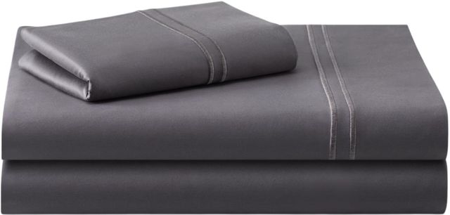 Malouf® Woven™ 2-Piece Charcoal Supima® Premium Cotton California King Sheet Set-0