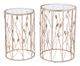 Zuo® Sage 2-Piece Glass Top Side Tables with Gold Framework-0