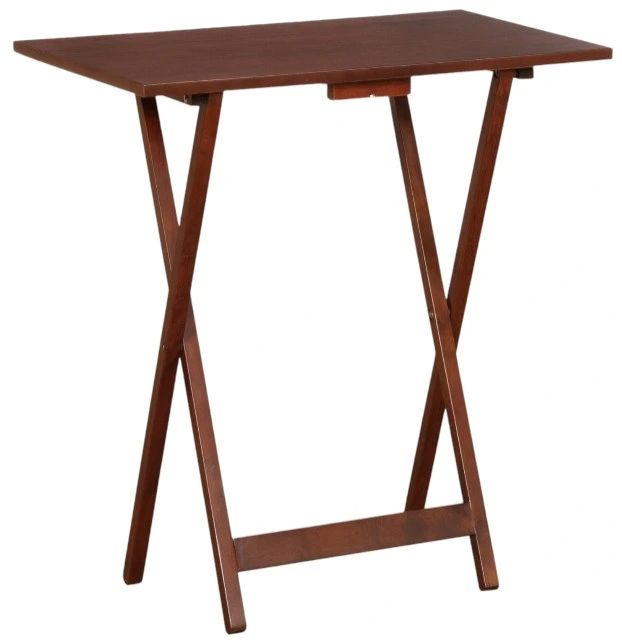 Powell® Tannan 5-Piece Hazelnut Tray Table Set-1