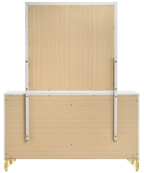 Coaster® Lucia White Dresser and Mirror-3