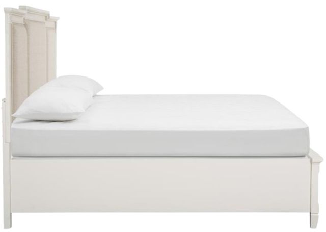 Magnussen Home® Willowbrook Egg Shell White/Natural King Upholstered Panel Storage Bed-3