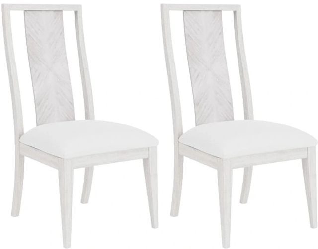 Riverside Furniture Hepburn 2-Piece Platinum Drift Dining Side Chair Set-0