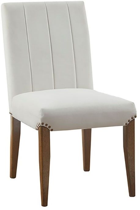Olliix by Madison Park Audrey Set of 2 Cream Channel Tufting Dining Chair-0