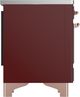 Ilve® Majestic III 36" Burgundy Pro Style Induction Range with Triple Glass Door and Copper Trim-4