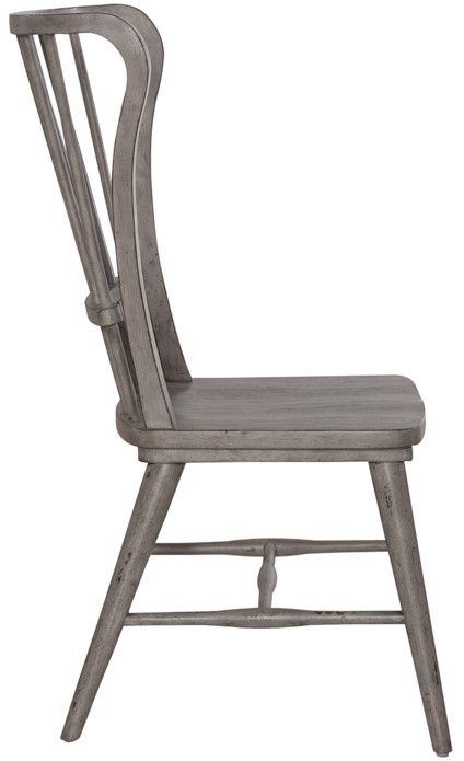 Liberty Furniture River Place Riverstone Gray Windsor Back Side Chair-3