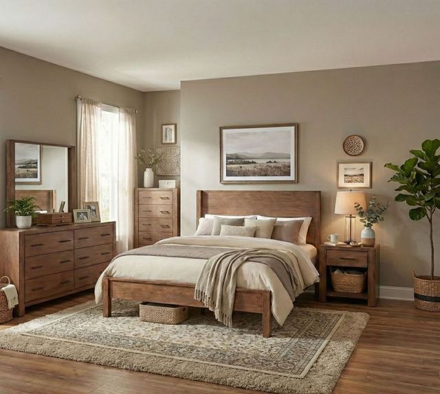 Sunny Designs™ Kjirsten Buckskin Eastern King Panel Bed-1
