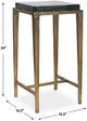 Uttermost® Preston Square Glass Top Accent Table with Antique Brass Base-2