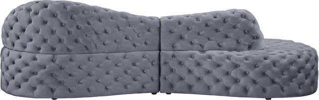 Meridian Furniture Royal 2-Piece Grey Velvet Sectional-2