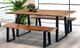Porter International Designs Manzanita Harvest Trapezoid Base Dining Bench -2