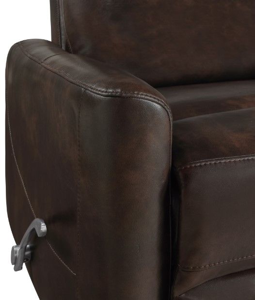 New Classic® Home Furnishings Takami Brown Manual Swivel Recliner-3