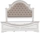 Liberty Furniture Magnolia Manor Antique White/Gray Queen Upholstered Panel Bed-2