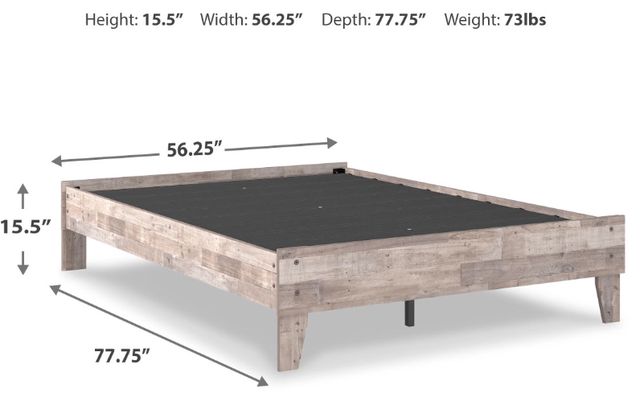 Signature Design by Ashley® Neilsville Whitewash Full Platform Bed-3