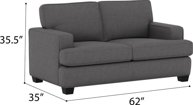 Emerald Home Carter Medium Gray Loveseat-2