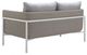 Zuo® Modern Frais Gray/White Aluminum Fabric Outdoor Loveseat-4