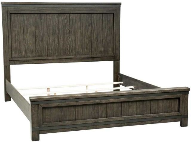 Liberty Furniture Thornwood Hills 4-Piece Rock Beaten Brown Queen Panel Bedroom Set-2