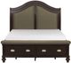 Mazin Furniture Marston Dark Cherry/Beige Queen Sleigh Bed-3