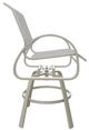 Telescope Casual Aruba Abalone/Storm Aluminum/Fabric Outdoor Sling Balcony Height Swivel Cafe Chair-2