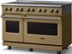 Viking® 5 Series 48" Golden Hour Pro Style Induction Range with Brushed Brass Trim-2