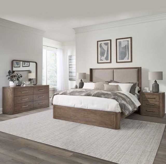 Liberty Furniture South Bend 4-Piece Burnished Clay/Gravel King Shelter Bedroom Set-1