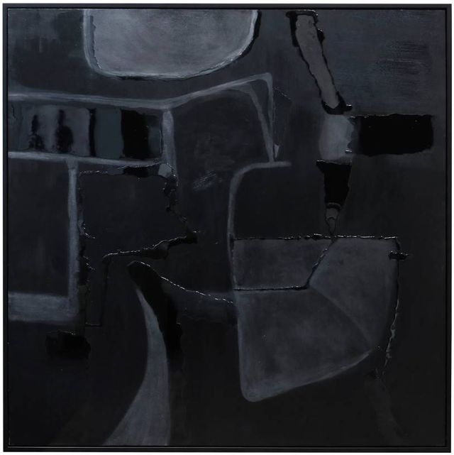 Harp & Finial® Obsidian Framed Canvas Wall Art-0