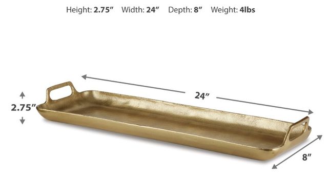 Signature Design by Ashley® Posy Gold Tray-1