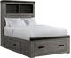 Elements International Wade Gray Twin Youth Platform Storage Bed-0