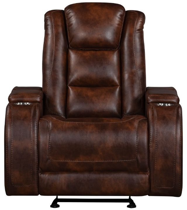 New Classic® Home Furnishings Chester Brown Manual Glider Recliner-2