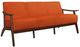 Homelegance® Carlson Dark Walnut/Orange Sofa-0