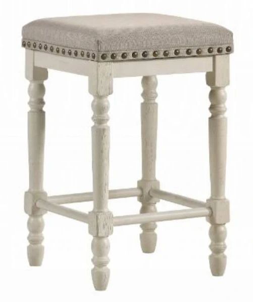ACME Furniture Tasnim 2-Piece Antique Tan/White Counter Stool Set-0