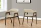 Monarch Specialties Inc. 2-Piece Sand 32" Dining Chair Set with Brown Walnut Frame-1