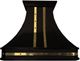 Cyclone® 42" Matte Black Brass Wall Mounted Range Hood-0