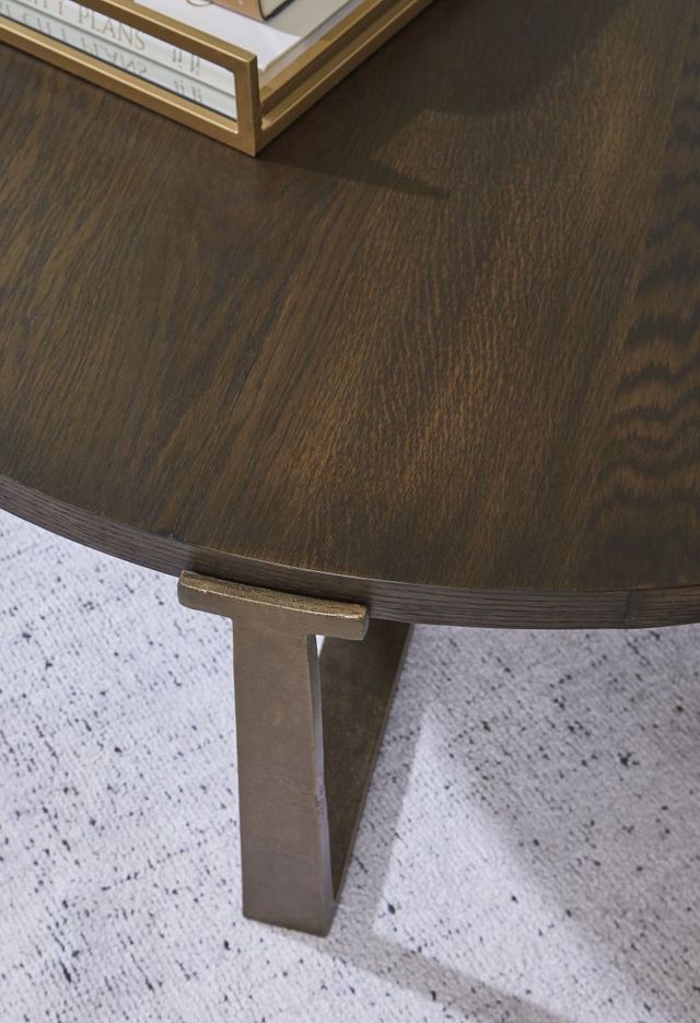 Signature Design by Ashley® Balintmore Brown Round Coffee Table with Antique Gold Gase-3