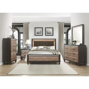Mazin Furniture Dandridge Brown Easter King Bed-2