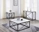 Steve Silver Co. Skyler 3-Piece White Top Occasional Table Set with Black Base-1