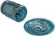TOV Furniture Channeled Blue Swirl Resin Kiddush Cup-4