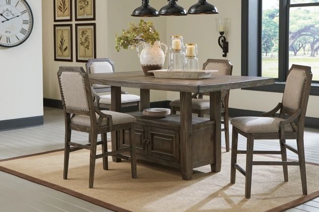 Signature Design by Ashley® Wyndahl 5-Piece Rustic Brown Counter Height Dining Set-3