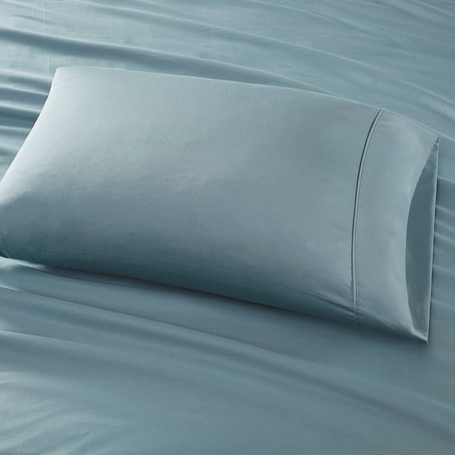 Olliix by Madison Park Blue California King 600 Thread Count 100% Pima Cotton Sheet Set-1