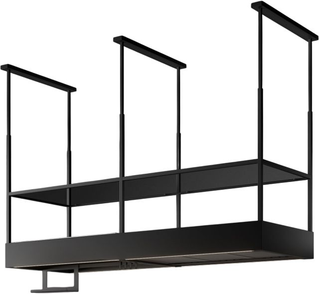Falmec Spazio 70" Painted Black Steel Island Range Hood-1