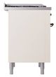 Ilve® Nostalgie II Noblesse 36'' Antique White Pro Style Dual Fuel Range with Burnished Trim-2