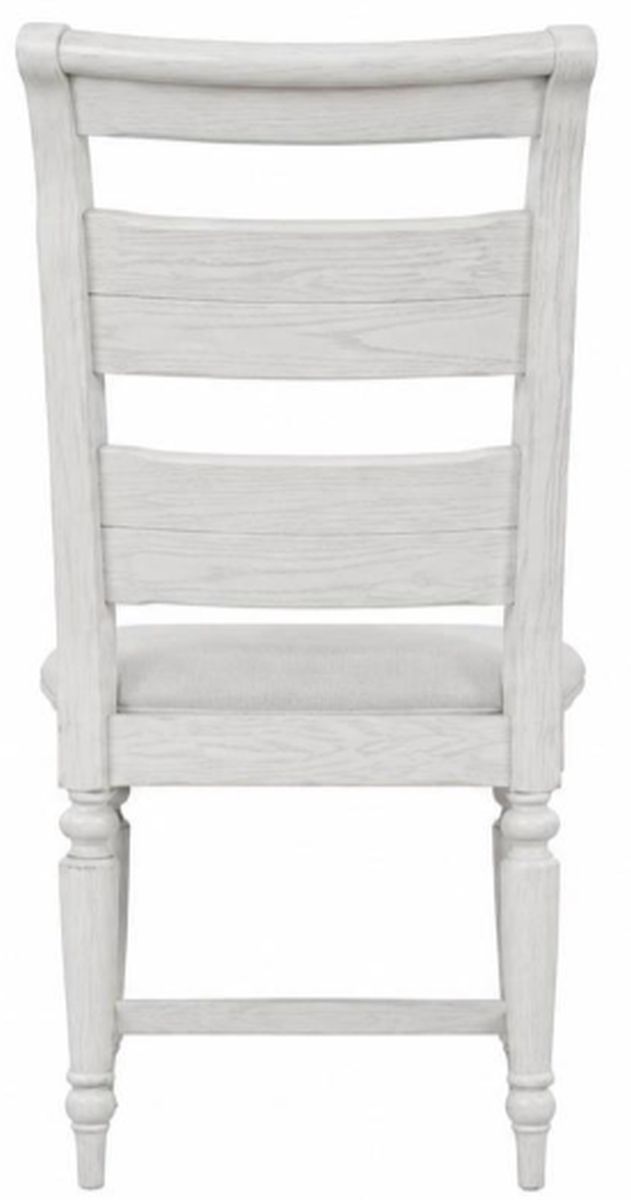 Bernards Bellamy Lane Whitewash Ladder Back Dining Side Chair-3