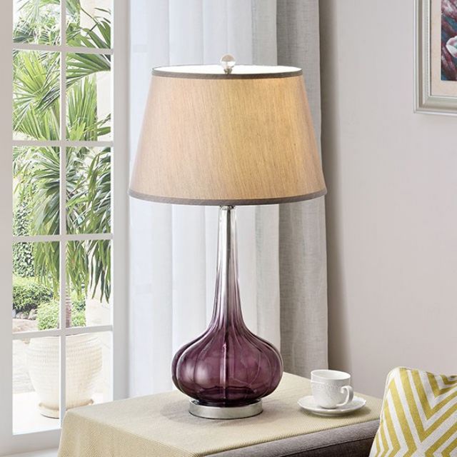 Furniture of America® Fay Purple Table Lamp-1