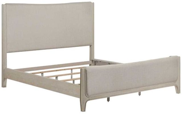 Liberty Furniture New Haven Flax Tone/Sanctuary White Queen Upholstered Panel Bed-0