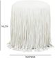 TOV Furniture Shag Me Ivory Ottoman-2