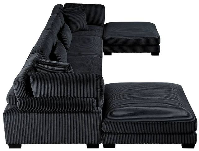 Homelegance® Traverse 6-Piece Black Modular Sectional with 2-Ottoman-2