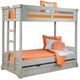 American WoodCrafters Stonebrook Light Distressed Antique Gray Twin/Full Bunkbed-0