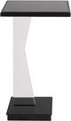 Uttermost® Angle Black Mirror Top Accent Table with Clear Base-4